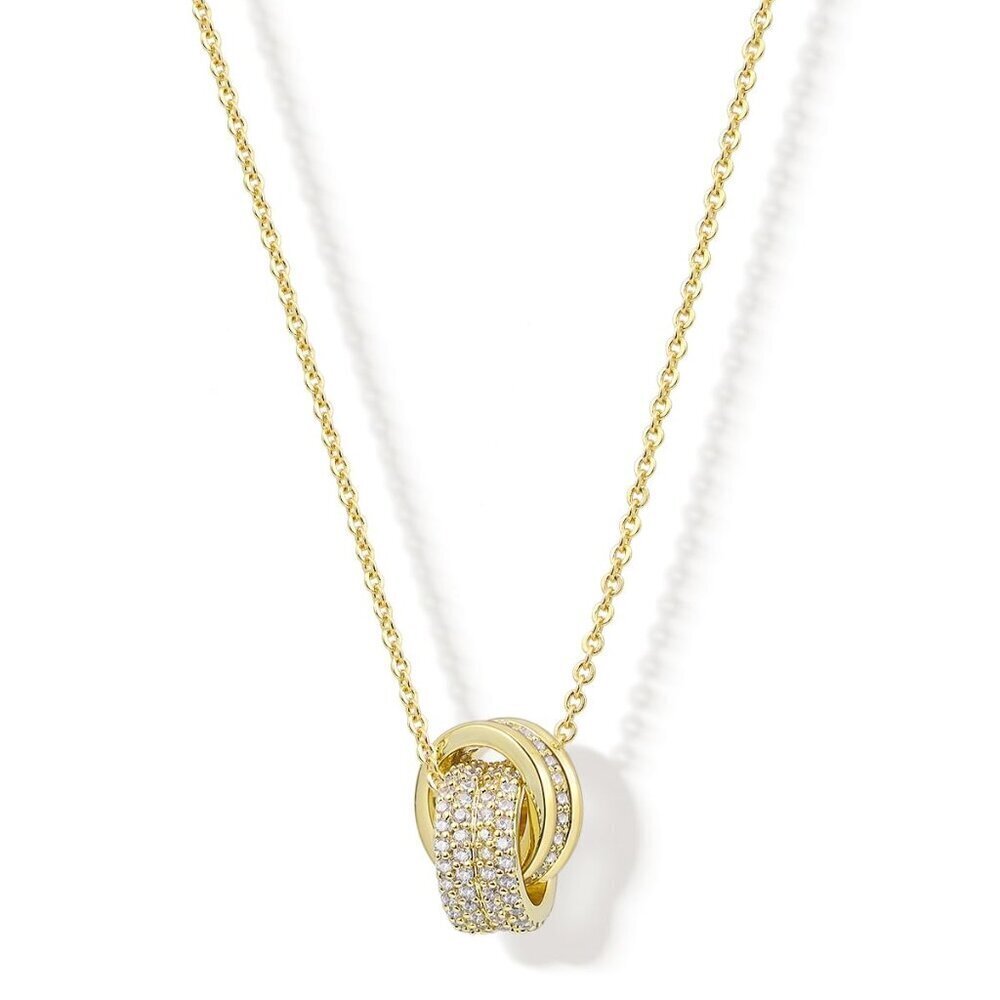 14K Gold Plated CZ Minimalist Dainty Pendant Necklace Elegant Everyday Wear